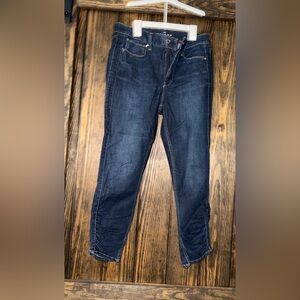Dark Blue Women's Cropped Jeans